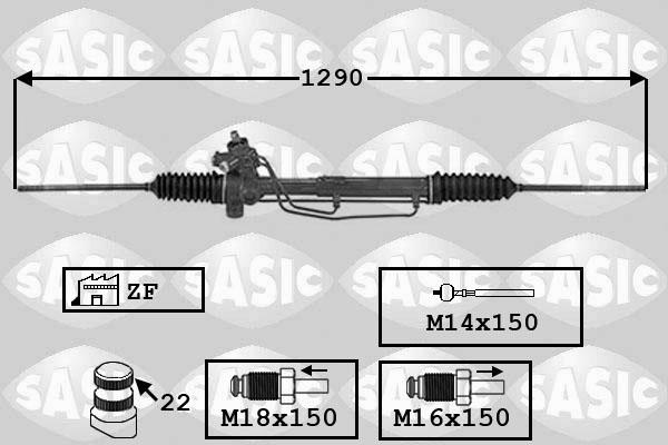 Sasic 7006154 - Рулевой механизм, рейка autospares.lv