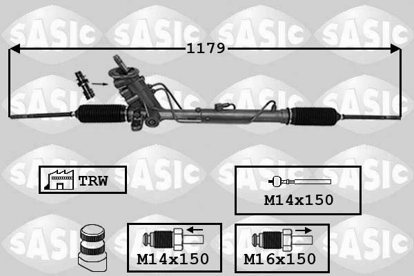 Sasic 7006155 - Рулевой механизм, рейка autospares.lv