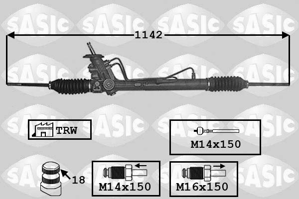 Sasic 7006153 - Рулевой механизм, рейка autospares.lv