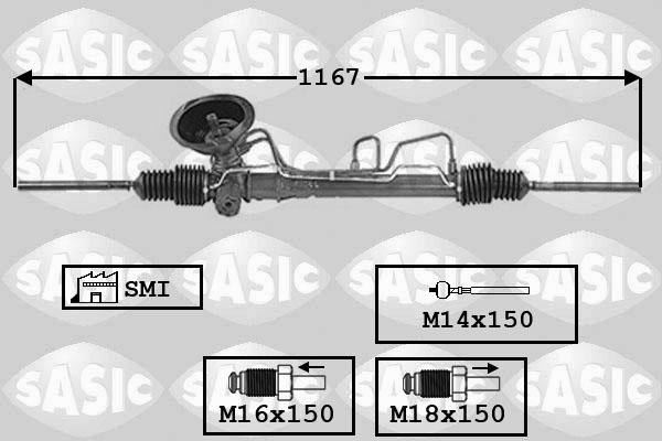 Sasic 7006105 - Рулевой механизм, рейка autospares.lv