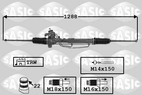 Sasic 7006138 - Рулевой механизм, рейка autospares.lv