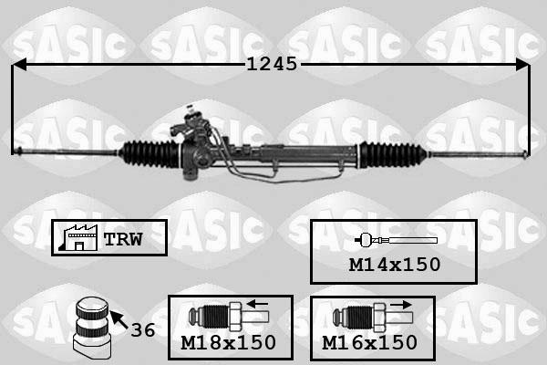 Sasic 7006137 - Рулевой механизм, рейка autospares.lv