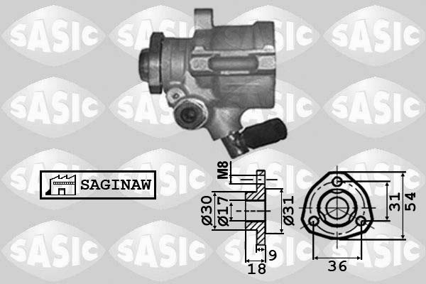 Sasic 7076039 - Гидравлический насос, рулевое управление, ГУР autospares.lv