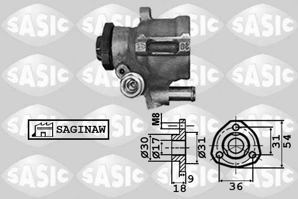 Sasic 7076021 - Гидравлический насос, рулевое управление, ГУР autospares.lv