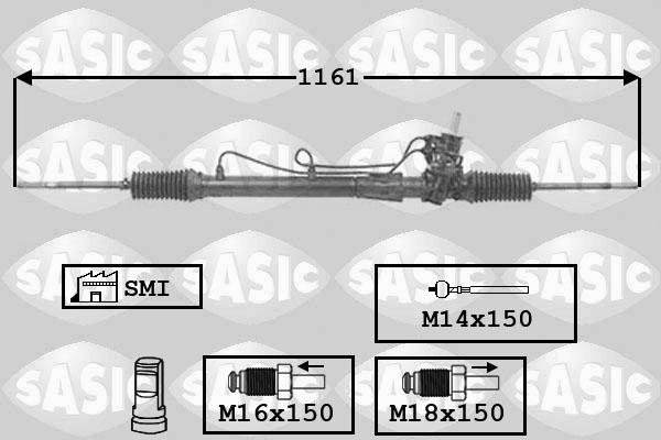 Sasic 7174006 - Рулевой механизм, рейка autospares.lv