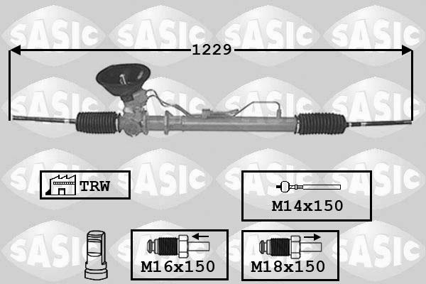 Sasic 7174001 - Рулевой механизм, рейка autospares.lv