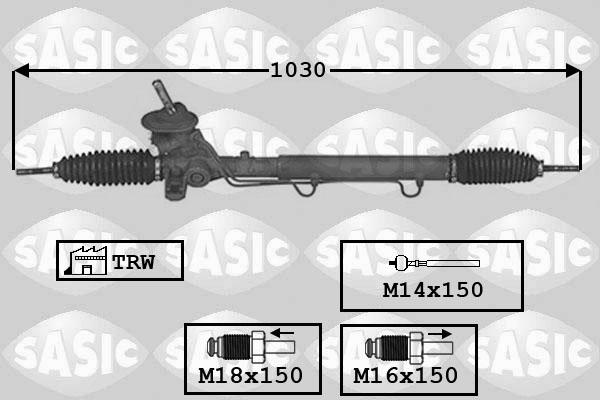 Sasic 7176029 - Рулевой механизм, рейка autospares.lv