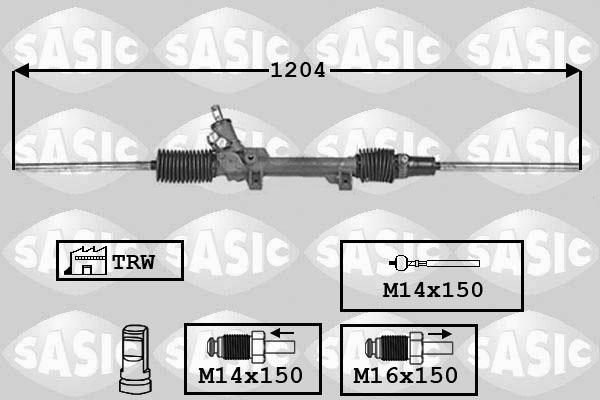 Sasic 7170011 - Рулевой механизм, рейка autospares.lv