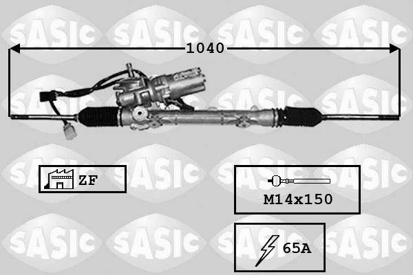 Sasic 7170024 - Рулевой механизм, рейка autospares.lv