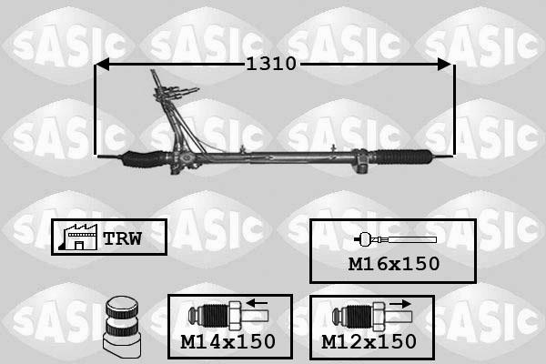 Sasic 7170025 - Рулевой механизм, рейка autospares.lv