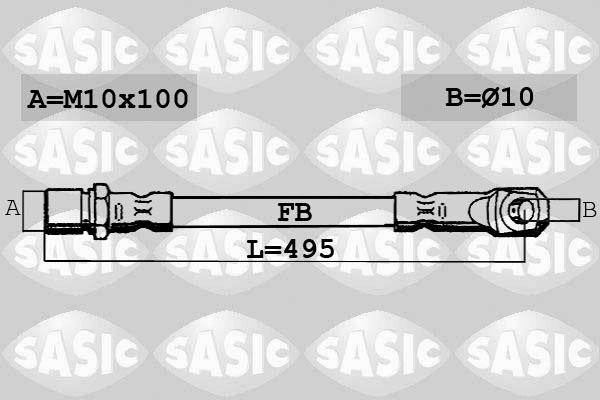 Sasic SBH6350 - Тормозной шланг autospares.lv