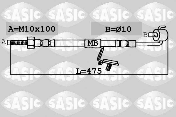 Sasic SBH6320 - Тормозной шланг autospares.lv