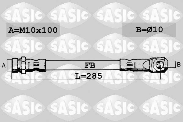 Sasic SBH6372 - Тормозной шланг autospares.lv