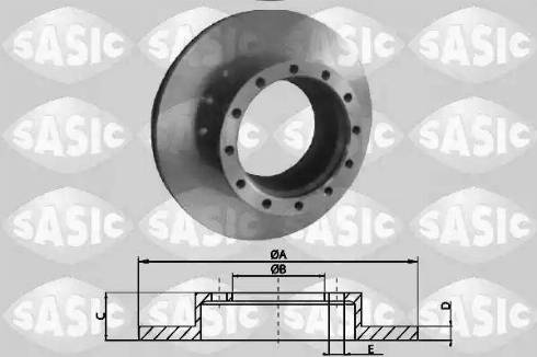 Sasic T616004 - Тормозной диск autospares.lv