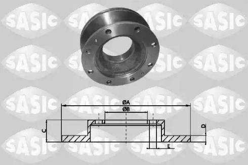 Sasic T616002 - Тормозной диск autospares.lv