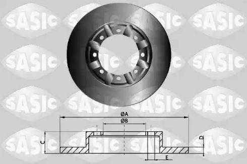 Sasic T611001 - Тормозной диск autospares.lv