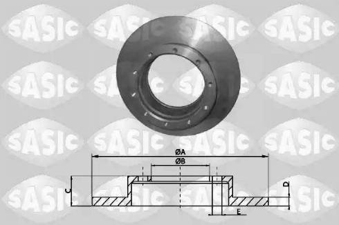 Sasic T613001 - Тормозной диск autospares.lv