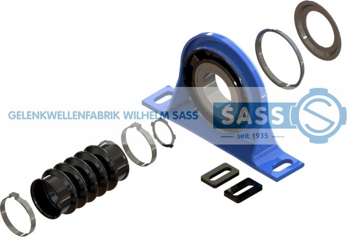 SASS S.004.929 - Подшипник карданного вала, центральная подвеска autospares.lv