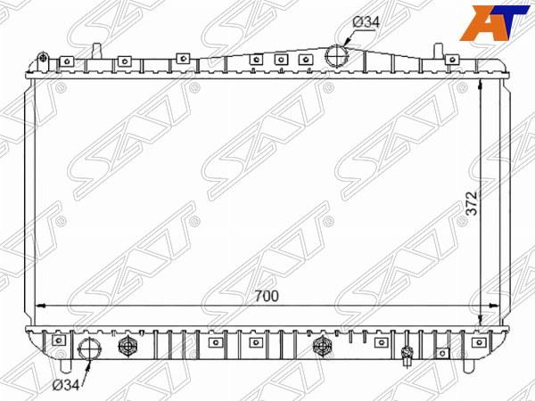 SAT SG-DW0004-1.4 - Радиатор, охлаждение двигателя autospares.lv