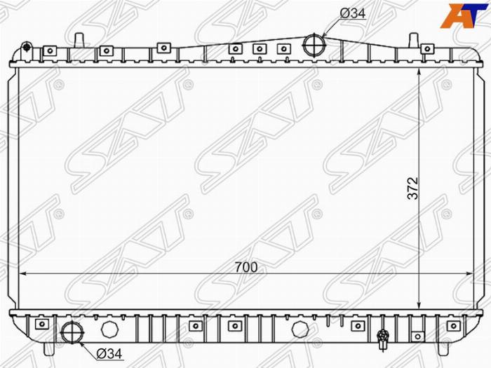 SAT SG-DW0004-MT-R - Радиатор, охлаждение двигателя autospares.lv