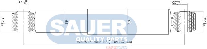 SAUER S3760041000 - Амортизатор autospares.lv