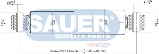 SAUER S3760028000 - Амортизатор autospares.lv