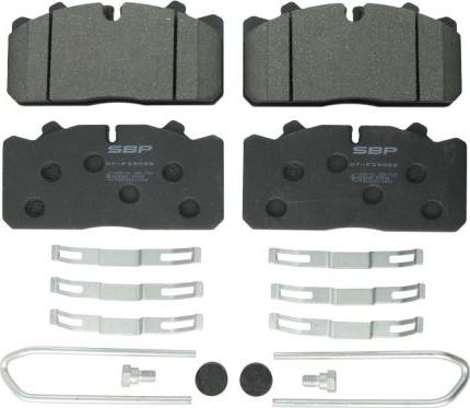 SBP 07-P29088 - Тормозные колодки, дисковые, комплект autospares.lv