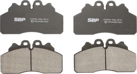 SBP 07-P29256 - Тормозные колодки, дисковые, комплект autospares.lv
