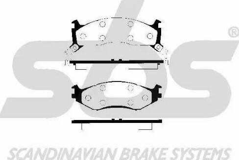 SBS 1501229306 - Тормозные колодки, дисковые, комплект autospares.lv