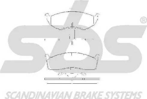 SBS 1501229308 - Тормозные колодки, дисковые, комплект autospares.lv