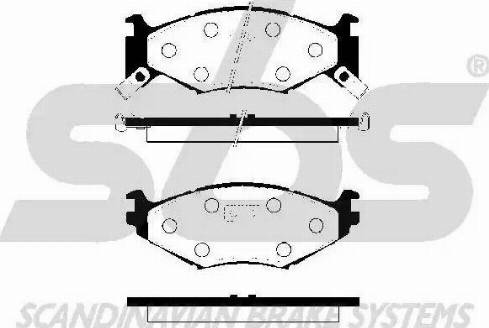 SBS 1501229307 - Тормозные колодки, дисковые, комплект autospares.lv