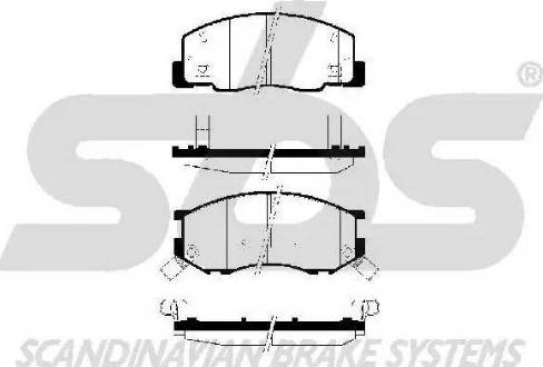 SBS 1501224545 - Тормозные колодки, дисковые, комплект autospares.lv