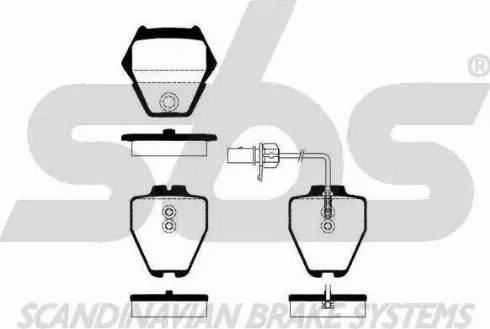 SBS 1501224784 - Тормозные колодки, дисковые, комплект autospares.lv