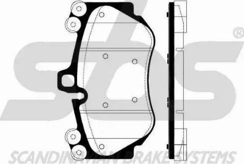 SBS 1501225610 - Тормозные колодки, дисковые, комплект autospares.lv