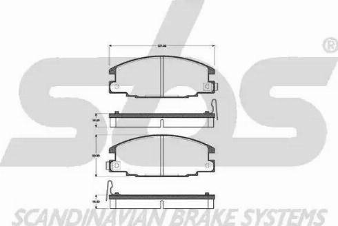 SBS 1501221405 - Тормозные колодки, дисковые, комплект autospares.lv