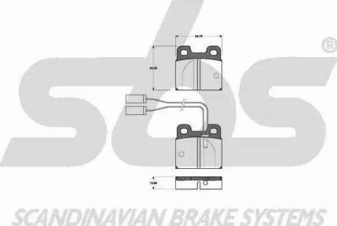 SBS 1501221006 - Тормозные колодки, дисковые, комплект autospares.lv