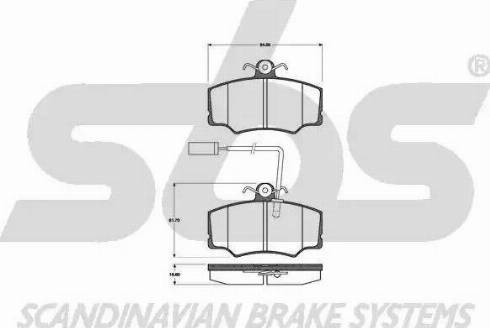 SBS 1501221011 - Тормозные колодки, дисковые, комплект autospares.lv