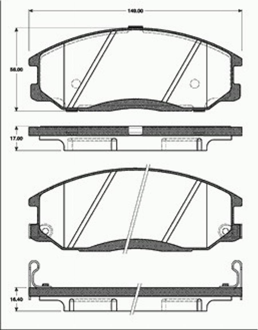 SBS 1501223420 - Тормозные колодки, дисковые, комплект autospares.lv