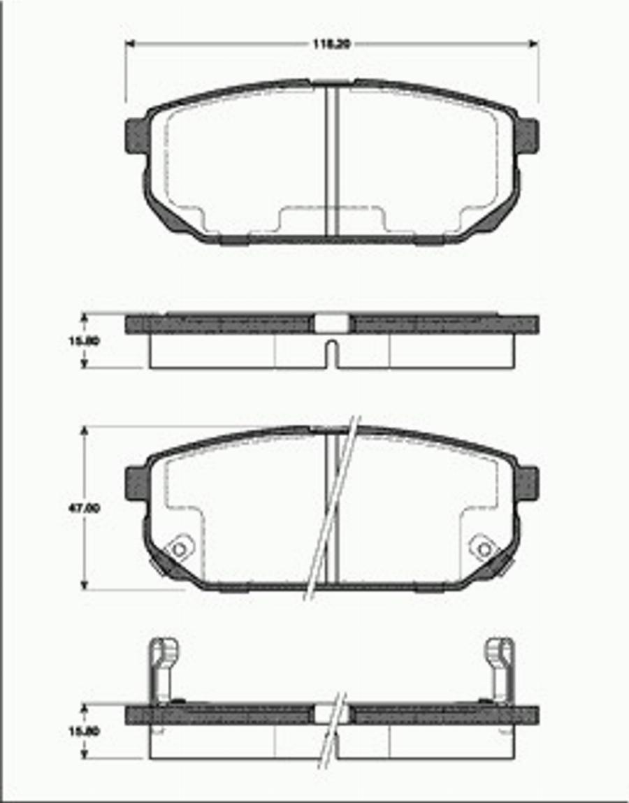 SBS 1501223509 - Тормозные колодки, дисковые, комплект autospares.lv