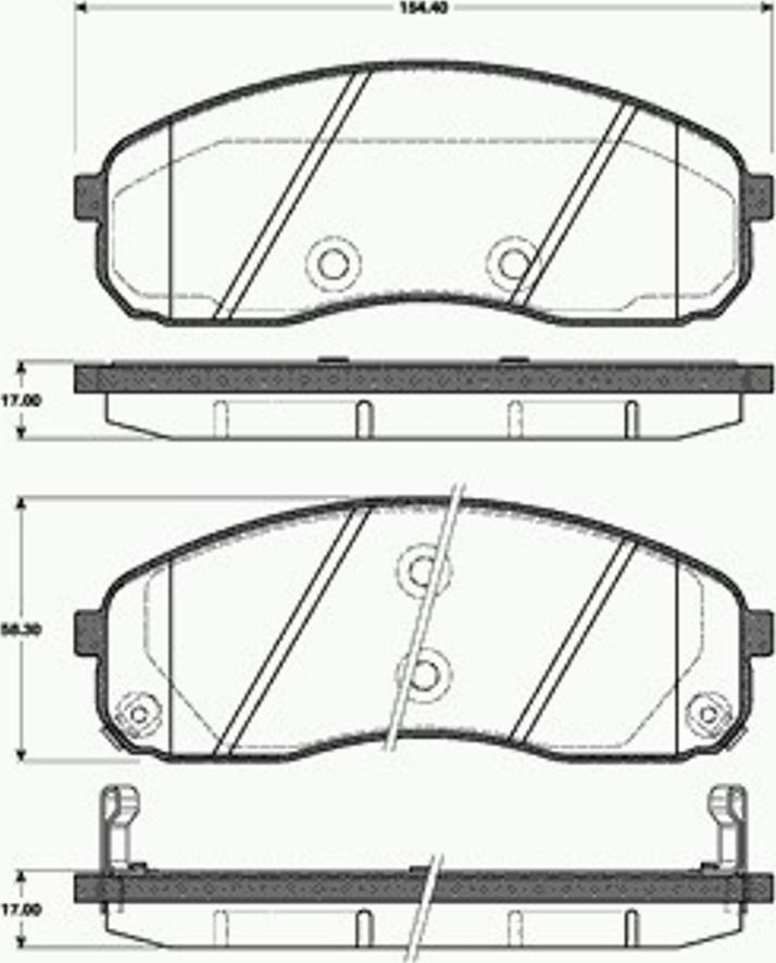 SBS 1501223522 - Тормозные колодки, дисковые, комплект autospares.lv