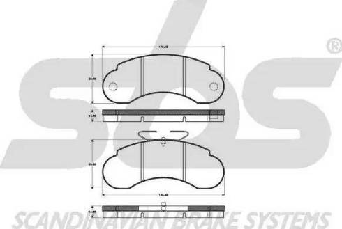 SBS 1501223311 - Тормозные колодки, дисковые, комплект autospares.lv