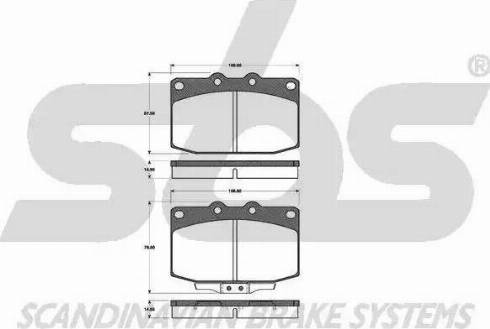 SBS 1501223231 - Тормозные колодки, дисковые, комплект autospares.lv