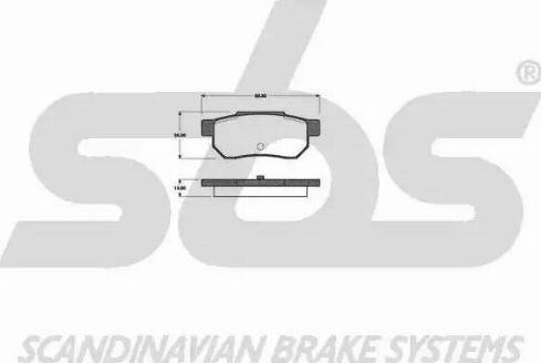 SBS 1501222608 - Тормозные колодки, дисковые, комплект autospares.lv