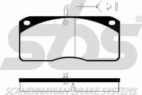 SBS 1501222344 - Тормозные колодки, дисковые, комплект autospares.lv