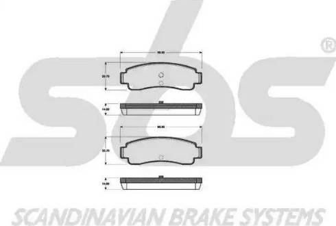 SBS 1501222218 - Тормозные колодки, дисковые, комплект autospares.lv