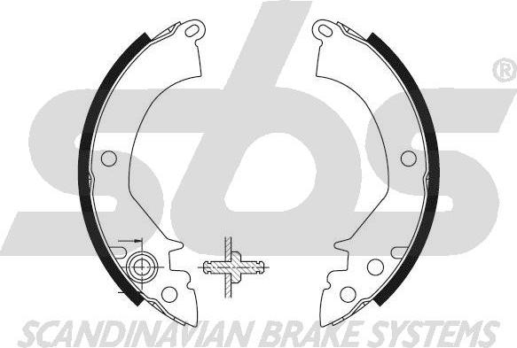 SBS 18492730384 - Комплект тормозных колодок, барабанные autospares.lv