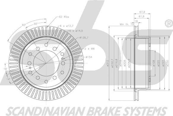 SBS 18153145177 - Тормозной диск autospares.lv