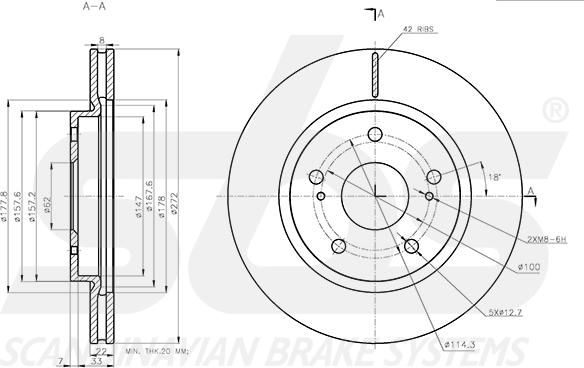 SBS 1815315241 - Тормозной диск autospares.lv