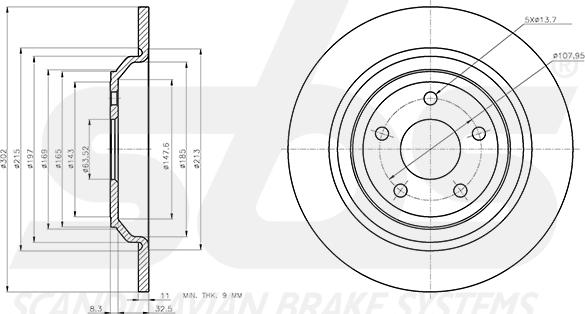 SBS 18153125113 - Тормозной диск autospares.lv