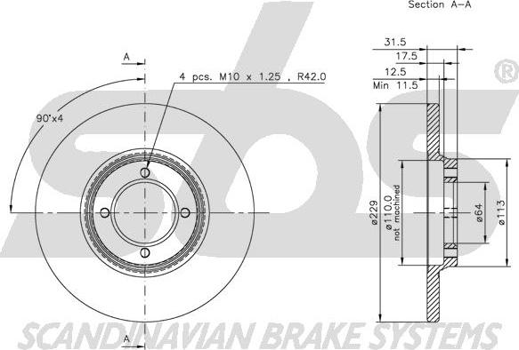 SBS 1815209909 - Тормозной диск autospares.lv